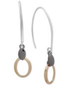 Nine West Tri-tone Oval Threader Earrings