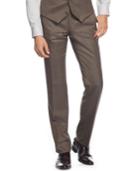 Bar Iii Olive Multi-check Slim-fit Pants, Only At Macy's