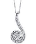 Sirena Energy Diamond Spiral Pendant Necklace (1/2 Ct. T.w.) In 14k White Gold