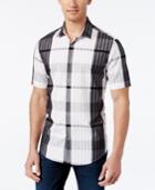 Alfani Men's Plaid Short-sleeve Shirt, Slim Fit