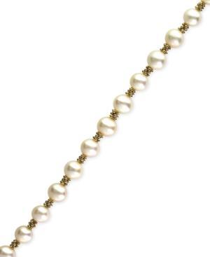 Effy Cultured Freshwater Pearl Bracelet In 14k Gold (5-1/2mm)