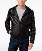 Hugo Boss Men's Jainee Leather Bomber Jacket