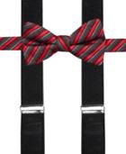 Alfani Spectrum Wheeler Stripe Pre-tied Bow Tie And Suspender Set, Only At Macy's