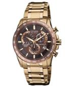 Citizen Watch, Men's Eco-drive Perpetual Chrono A-t Rose Gold-tone Stainless Steel Bracelet 42mm At4106-52x