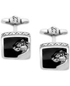 Effy Men's Onyx (15 X 14mm) Panther Cuff Links In Sterling Silver
