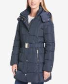 Tommy Hilfiger Plus Size Belted Puffer Coat