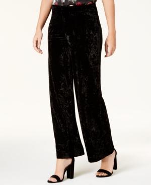 Kensie Velvet Straight-leg Pants