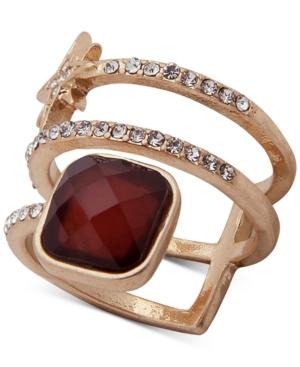 Lonna & Lilly Gold-tone Crystal & Stone Star Ring, Created For Macy's