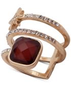 Lonna & Lilly Gold-tone Crystal & Stone Star Ring, Created For Macy's