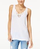 American Rag Juniors' Lace-trimmed Tank Top, Created For Macy's