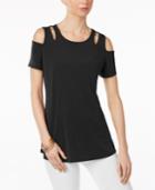 Ny Collection Cold-shoulder Cutout Blouse