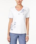 Alfred Dunner Embroidered Beaded Top
