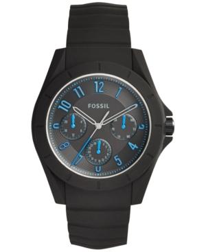Fossil Men's Poptastic Black Silicone Strap Watch 44mm Fs5222
