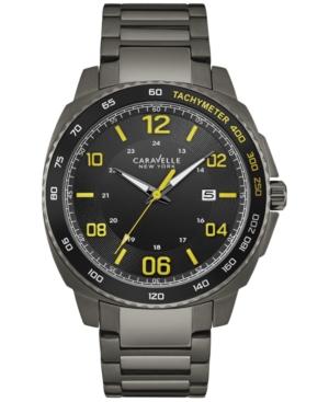 Caravelle New York By Bulova Men's Sport Gunmetal Stainless Steel Bracelet Watch 44mm 45b143