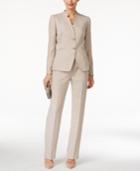 Tahari Asl Petite Two-button Melange Pantsuit