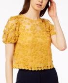 French Connection Floral-lace Illusion Top