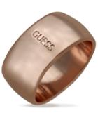 Guess Ring, Rose Gold-tone Logo Band Ring
