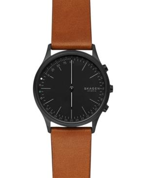 Skagen Men's Jorn Brown Leather Strap Hybrid Smart Watch 41mm