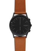 Skagen Men's Jorn Brown Leather Strap Hybrid Smart Watch 41mm