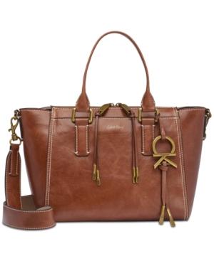 Calvin Klein Brynn Leather Small Satchel