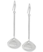 Robert Lee Morris Soho Silver-tone Hammered Disc Linear Drop Earrings