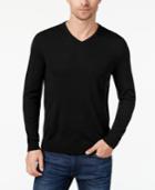 Tasso Elba Men's Merino V-neck Sweater, Created For Macy's