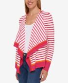 Tommy Hilfiger Striped Flyaway Cardigan, Only At Macy's