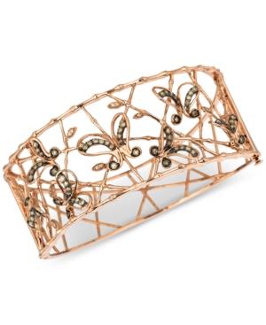 Le Vian Chocolatier Diamond Butterfly Openwork Bangle Bracelet (1-1/6 Ct. T.w.) In 14k Rose Gold