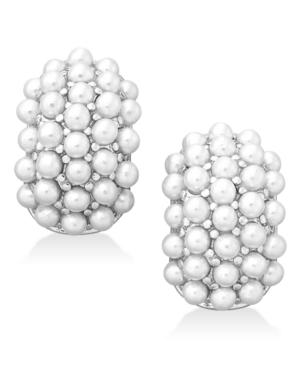 Erwin Pearl Atelier For Charter Club Gold-tone Mini Imitation Pearl Huggie Earrings, Only At Macy's