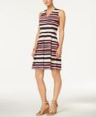 Charter Club Striped Fit & Flare Dress, Created For Macy's