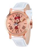 Disney Minnie Mouse Men's Shiny Rose Gold Vintage Alloy Watch