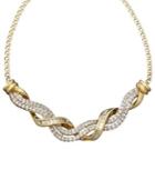14k Gold Necklace, Diamond Swirl Twist (1/2 Ct. T.w.)