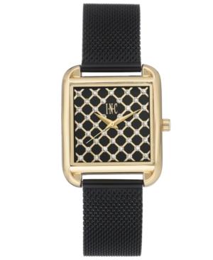 I.n.c. Women's Black Stainless Steel Mesh Bracelet Watch 30x37mm, Created For Macy's