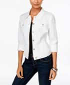 Style & Co Colored Wash Denim Jacket, Only At Macy's