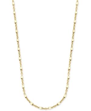 Giani Bernini Square Bead Fancy Link Chain Necklace In 18k Gold-plated Sterling Silver, Only At Macy's
