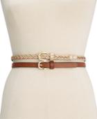 Style & Co. 2 For 1 Braided Belt