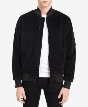 Calvin Klein Jeans Men's Velour Bomber Jacket