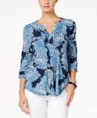 Charter Club Cotton Paisley-print Top, Only At Macy's