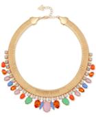 Guess Gold-tone Multi-stone Collar Necklace
