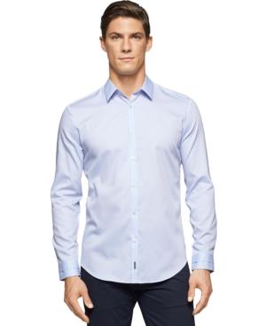Calvin Klein Men's Premium Slim-fit Dobby Button-front Shirt