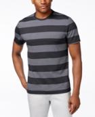 Alfani Red Men's Heather Wide Stripe T-shirt, Only At Macy's