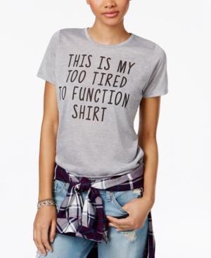 Mighty Fine Juniors' Too Tired Graphic T-shirt