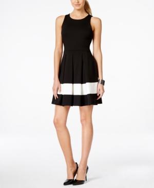 Karen Kane Pleated Fit & Flare Dress