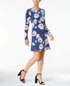 Ivanka Trump Cold-shoulder Floral-print Shift Dress