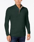 Tasso Elba Men's Quarter Zip Cotton Sweater, Only At Macy's