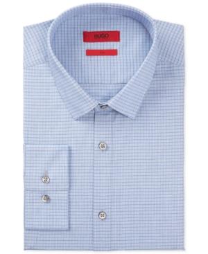 Boss Hugo Boss Slim-fit Light Blue Check Dress Shirt