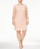 Jessica Howard Plus Size Lace Illusion Sheath Dress