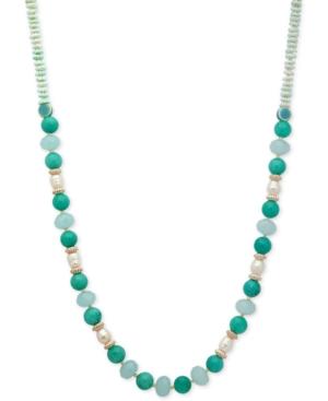 Lonna & Lilly Gold-tone Beaded Long Statement Necklace