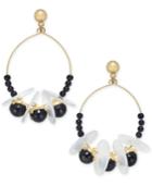 I.n.c. Gold-tone Bead, Disc & Stone Shaky Drop Earrings, Created For Macy's