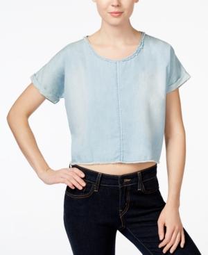Velvet Heart Meadow Raw-edge Crop Top